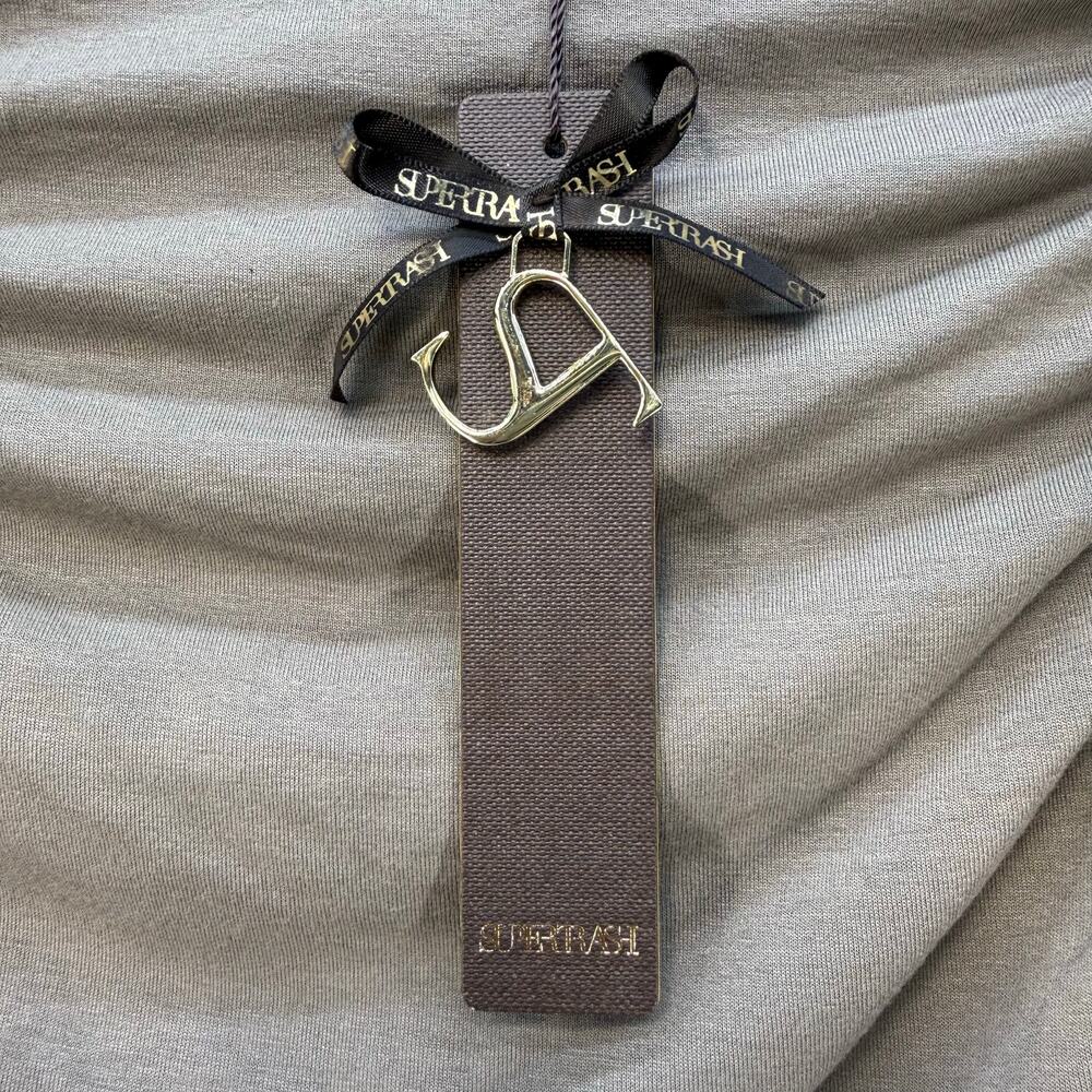 SuperTrash Dress Women's M Grey Mist (Brown) Dancy Rouched Sides NWT - Picture 8 of 13